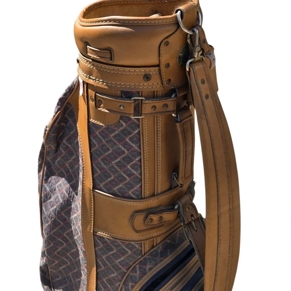 Vintage HOT-Z Cart Golf Bag - Lady Hotz Faux Leather Canvas - 6 Way Ex Cond EUC